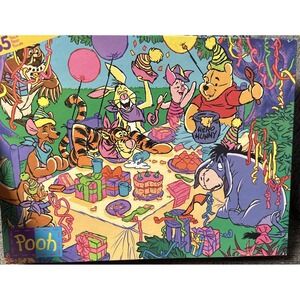 Winnie the Pooh birthday party 35 piece floor puzzle vintage